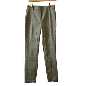 H&M Slacks Pants Olive Green Stretch Ankle Length 4